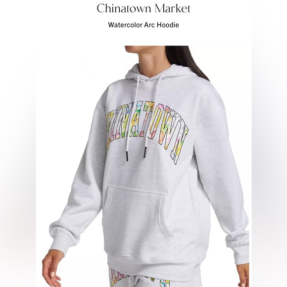 NWT CHINATOWN MARKET now MARKET Watercolor Arc Hoodie Sweatshirt XXL 2XL Unisex - Picture 1 of 6